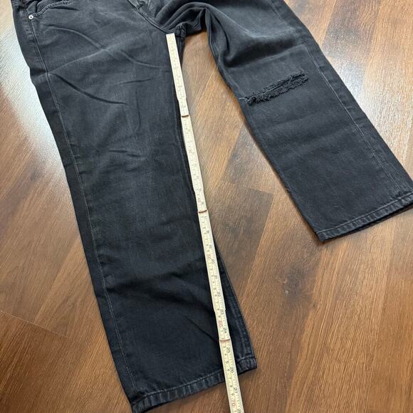 Frame Le Pegged Jeans Beacon Bay Black High Rise Straight Casual Minimalist 32 - Picture 2 of 8